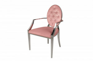 SCAUN DINING, DIN METAL SI CATIFEA ROZ INCHIS, DESIGN BAROC, ARTIM GROUP SELECTION