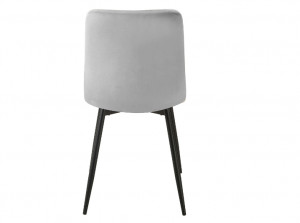 SCAUN DINING IVO, GRI BLUVEL 14/NEGRU MAT, TAPITERIE DIN CATIFEA SI PICIOARE DIN METAL, STIL MODERN - Img 2