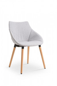SCAUN DINING K226 GRI DESCHIS/NATURAL STIL SCANDINAV HALMAR - Img 1