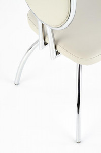 SCAUN DINING K297 CROM/GRI DESCHIS STIL MODERN HALMAR - Img 5