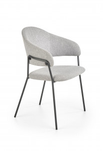 SCAUN DINING K359 GRI DESCHIS/NEGRU STIL MODERN HALMAR