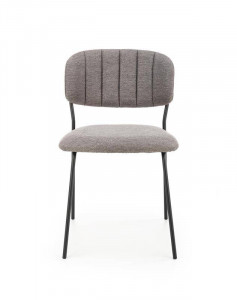 Scaun dining K433, gri/negru, cu tapiterie din textil, stil modern, Halmar - Img 4