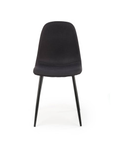 SCAUN DINING K449, NEGRU/NEGRU, CU TAPITERIE DIN STOFA SI PICIOARE DIN METAL, STIL MODERN - Img 5