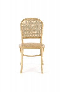 SCAUN DINING K502, NATUR, DIN LEMN MASIV SI RATTAN, STIL CLASIC - Img 5