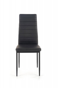 SCAUN DINING K70, NEGRU/NEGRU, CU TAPITERIE DIN PIELE ECOLOGICA SI PICIOARE DIN METAL, STIL MODERN - Img 7
