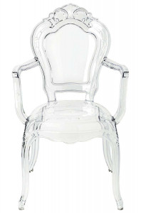SCAUN DINING KING ARM, TRANSPARENT, DIN POLICARBONAT, STIL MODERN - Img 5