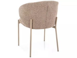 SCAUN DINING KIOTO, BEJ 253/CREM, TAPITERIE DIN TEXTIL SI PICIOARE DIN METAL, STIL MODERN - Img 2