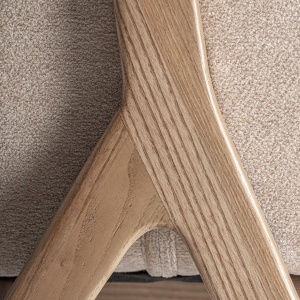 SCAUN DINING LUPIN, DIN LEMN DE FRASIN SI TEXTIL, CULOARE BEJ/MARO, DESIGN CONTEMPORAN, VICAL HOME - Img 6