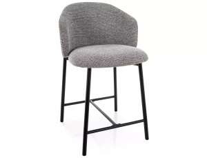 SCAUN DINING, OSAKA H-2, CULOARE GRI 254/NEGRU, TAPITERIE DIN TEXTIL SI METAL, STIL MODERN