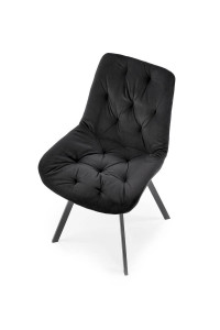 SCAUN DINING PIVOTANT K519, NEGRU/NEGRU, TAPITERIE DIN CATIFEA SI PICIOARE DIN METAL, STIL MODERN - Img 8