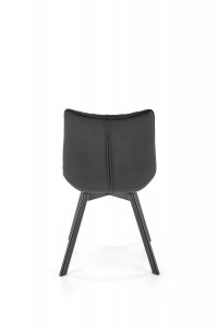 SCAUN DINING PIVOTANT K520, NEGRU/NEGRU, TAPITERIE DIN CATIFEA SI PICIOARE DIN METAL , STIL MODERN - Img 5