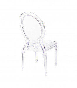 SCAUN DINING PRINCE, FARA BRATE, TRANSPARENT, DIN POLICARBONAT, STIL MODERN - Img 3
