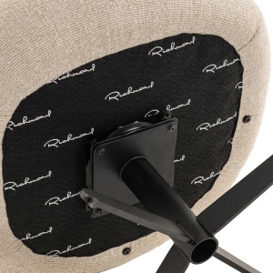 SCAUN DINING ROTATIV ALEXIS, REALIZAT DIN METAL, LEMN DE FAG SI TEXTIL, CULOARE CREM, DESIGN DEOSEBIT, RICHMOND INTERIORS - Img 11