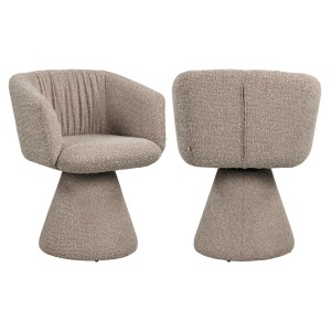 SCAUN DINING ROTATIV, MADELINE, REALIZAT DIN METAL SI TEXTIL, CULOARE CAFEA, DESIGN DEOSEBIT, RICHMOND INTERIORS