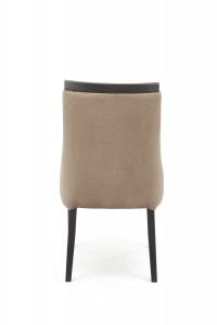 SCAUN DINING ROYAL, BEJ MONOLITH 09/NEGRU, CU TAPITERIE DIN CATIFEA SI PICIOARE DIN LEMN MASIV, STIL CLASIC, HALMAR - Img 6
