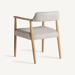 SCAUN DINING STAPLE, DIN LEMN DE FRASIN SI TEXTIL BEJ, DESIGN CONTEMPORAN, VICAL HOME - Img 4