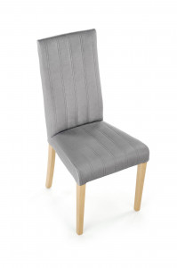 SCAUN DINING STIL DIEGO 3, GRI MONOLITH 85/STEJAR, CU TAPITERIE DIN CATIFEA SI PICIOARE DIN LEMN MASIV, STIL CLASIC - Img 5