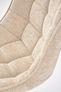 SCAUN DINING STIL K332, BEJ 28/CASMIR, CU TAPITERIE DIN TEXTIL SI PICIOARE DIN METAL, STIL MODERN - Img 4