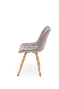 SCAUN DINING STIL K332, GRI 07/STEJAR, CU TAPITERIE DIN TEXTIL SI PICIOARE DIN METAL, STIL MODERN - Img 3