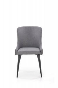 SCAUN DINING STIL K333, GRI/NEGRU, CU TAPITERIE DIN STOFA, PIELE ECO SI PICIOARE DIN METAL, STIL MODERN - Img 6