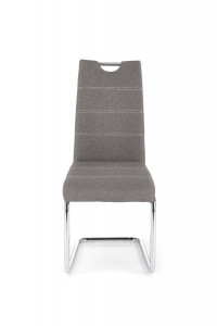 SCAUN DINING STIL K349, GRI/CROM, CU TAPITERIE DIN STOFA SI PICIOARE DIN METAL, STIL MODERN - Img 7