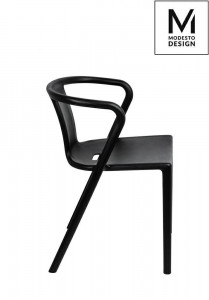 SCAUN DINING/TERASA AIR, NEGRU MAT, DIN POLIPROPILENA, STIL MODERN - Img 4