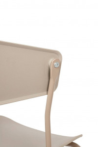 SCAUN DINING/TERASA JETT, BEJ, DIN POLIPROPILENA SI METAL, STIL MODERN - Img 6