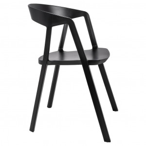 SCAUN DINING/TERASA VIBIA, NEGRU, DIN POLIPROPILENA, STIL MODERN - Img 2
