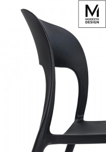 SCAUN DINING/TERASA ZING, NEGRU, DIN POLIPROPILENA, STIL MODERN - Img 4