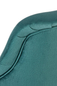 SCAUN DINING TOLEDO 2, VERDE MONOLITH 37/STEJAR, CU TAPITERIE DIN CATIFEA SI PICIOARE DIN LEMN MASIV, STIL CLASIC - Img 6