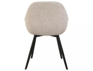 SCAUN DINING VINTO BREGO BEJ 31/NEGRU, TAPITERIE DIN TEXTIL BREGO SI PICIOARE DIN METAL, STIL MODERN - Img 4