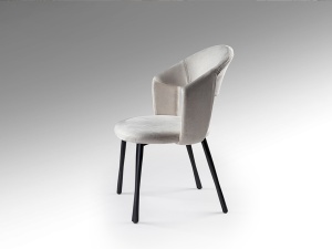 SCAUN DINING, WILLY, IMITATIE PIELE INTOARSA SI METAL, BEJ/NEGRU, ARTIM GROUP SELECTION - Img 5