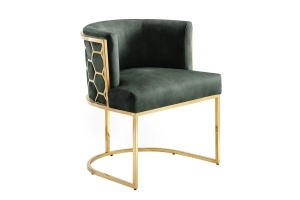 SCAUN LIVING, ELEGANCE, DIN CATIFEA VERDE SI METAL AURIU, ARTIM GROUP SELECTION
