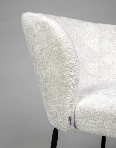 SCAUN MODERN, ELEGANT SI CONFORTABIL, GRETA, ALB/NEGRU, CU TAPITERIE DIN TEXTIL CHENILLE - Img 4
