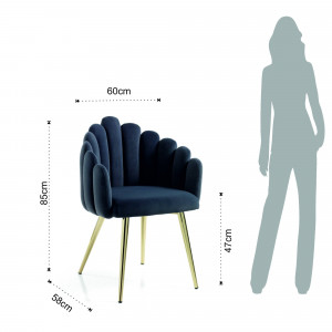 SCAUN MODERN, ELSA, COD 3856, STIL MODERN, REALIZAT DIN METAL SI CATIFEA - Img 4