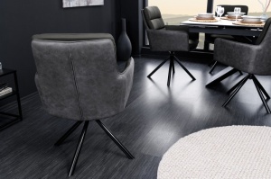 SCAUN OFFICE, BIG GEORGE, GRI, TEXTIL FIN SI PIELE NATURALA, ARTIM GROUP SELECTION - Img 6