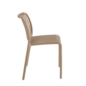 SCAUN PENTRU EXTERIOR/INTERIOR STRIPS, BEJ, DIN POLIPROPILENA, STIL MODERN MINIMALIST - Img 2