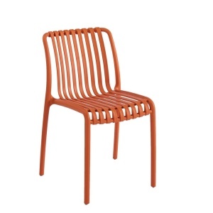 SCAUN PENTRU EXTERIOR/INTERIOR STRIPS, PORTOCALIU, DIN POLIPROPILENA, STIL MODERN MINIMALIST