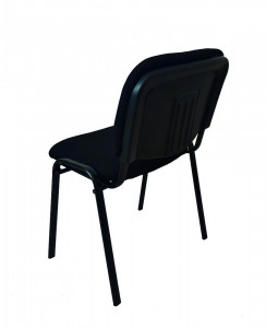 SCAUN PENTRU SALI DE CONFERINTA/CATERING ISO 019, NEGRU, DIN METAL SI TEXTIL, DESIGN MODERN, HALMAR - Img 2
