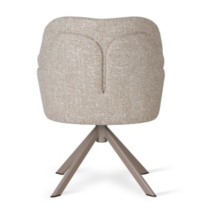 SCAUN PIVOTANT AURIN SUPREME, CONFECTIONAT DIN LEMN, SPUMA, ARCURI SI TEXTIL, BEJ, STIL MODERN - Img 4