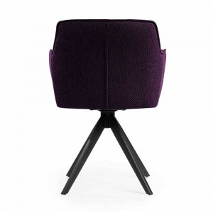 SCAUN PIVOTANT MAKSIMA, MOV/NEGRU, STIL MODERN - Img 5