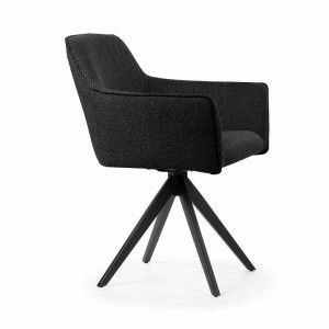 SCAUN PIVOTANT MAKSIMA, NEGRU, STIL MODERN - Img 2