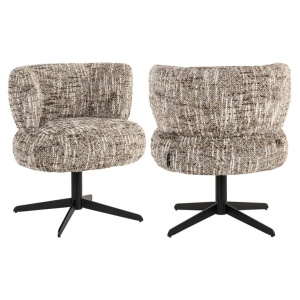 SCAUN ROTATIV ALEXIS BROWN OMARA, S4779, CONFECTIONAT DIN METAL, SPUMA SI 100% POLIESTER, RICHMOND INTERIORS