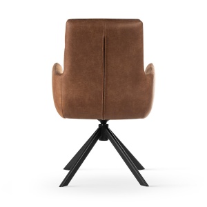 SCAUN ROTATIV CIPHER MARO/NEGRU/BULL09, TAPITERIE DIN PIELE ECOLOGICA, SPUMA, ARCURI SI METAL, STIL MODERN - Img 3