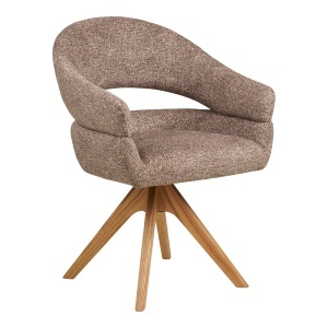 SCAUN ROTATIV DOVER, DIN LEMN SI TEXTIL, CULOARE MARO, HOUSE NORDIC