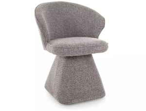 SCAUN ROTATIV, NAGO NOELLE, GRI/NEGRU, TAPITERIE DIN TEXTIL, STIL MODERN - Img 5