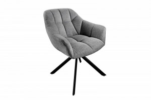 SCAUN ROTATIV, PAPILLON, MICROFIBRA GRI INCHIS, STIL RETRO, ARTIM GROUP SELECTION - Img 2