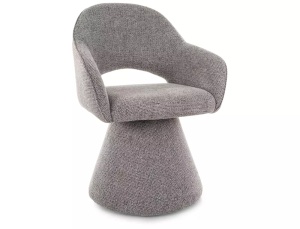 SCAUN ROTATIV, RIKU NOELLE, GRI 09/NEGRU, TAPITERIE DIN TEXTIL, STIL MODERN - Img 4