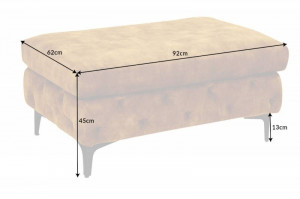 SCAUN/TABURET, BAROC, CATIFEA DE CULOARE GALBEN MUSTAR, STIL CHESTERFIELD - Img 5