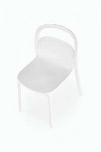 SCAUN TERASA K490, ALB, DIN POLIPROPILENA , STIL MODERN, SUPRAPOZABIL - Img 4